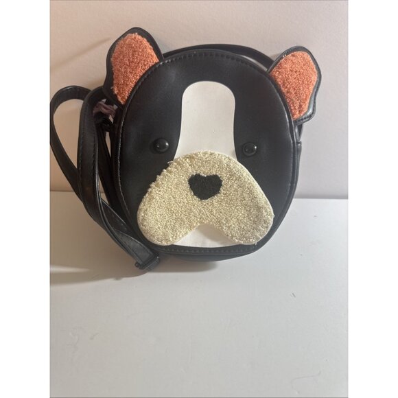 Bulldog Handbags - French Bulldog Crossbody Bag Purse Mini Round Dog Face 6”x7”1.5” VGUC CHARITY*